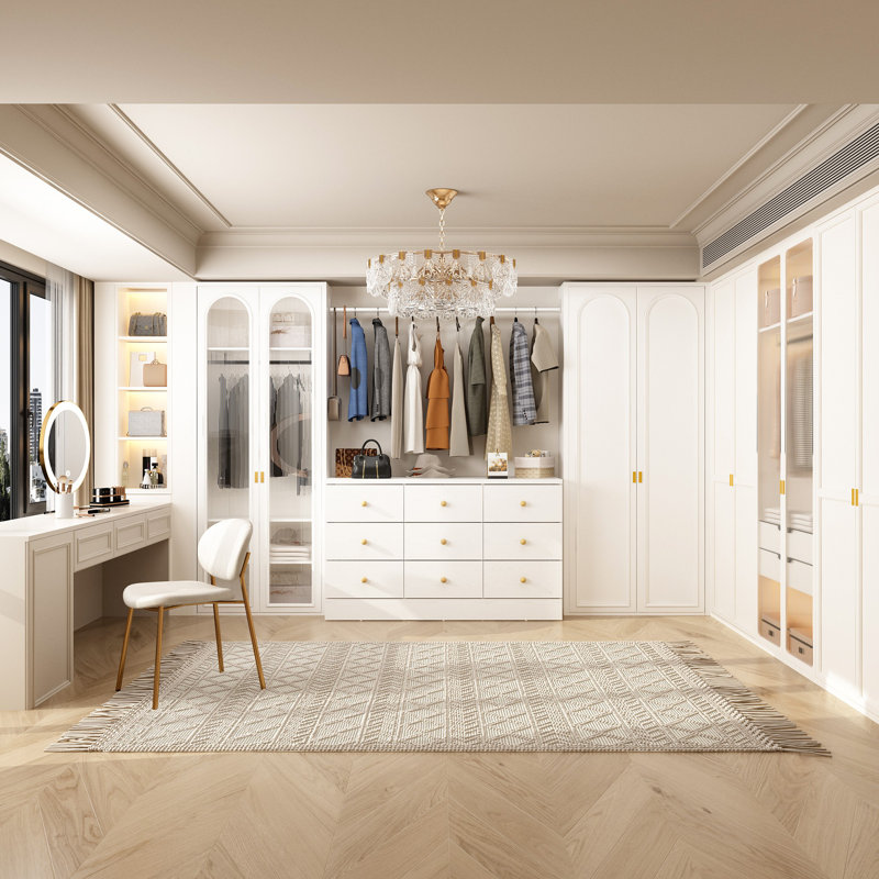 Rebrilliant Elegant Closet System With 9 Drawers & Reviews | Wayfair